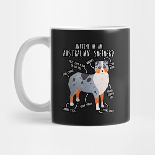 Aussie Australian Shepherd Anatomy Mug